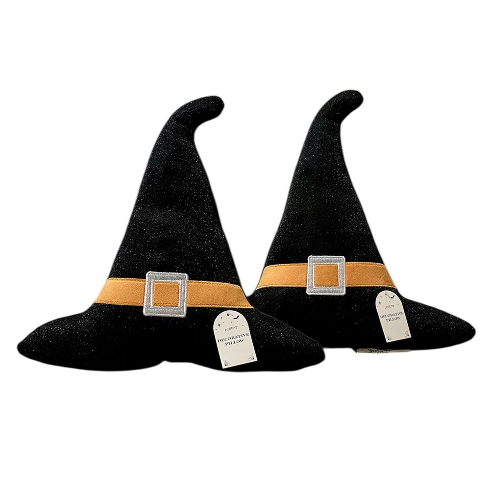 Bullseye's Playground 13"x14" Halloween Witch Hat Novelty Pillow - Set of 2